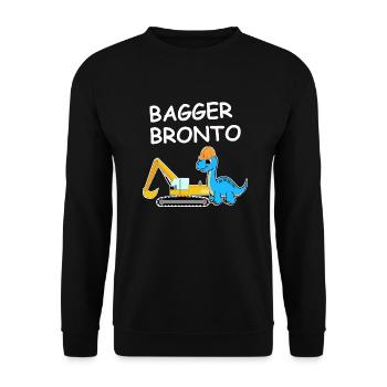 Excavator Bronto - Unisex Sweatshirt - black - Front - Alina (178cm) & Michal (187cm)