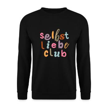 Selbstliebe Club - Unisex Pullover - Schwarz - Vorne - Alina (178cm) & Michal (187cm)
