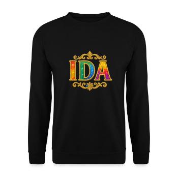 Paillettes dorées IDA - Sweat-shirt Unisexe - noir - Devant - Alina (178cm) & Michal (187cm)