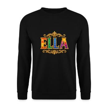 ELLA Paillettes Paillettes Or - Sweat-shirt Unisexe - noir - Devant - Alina (178cm) & Michal (187cm)