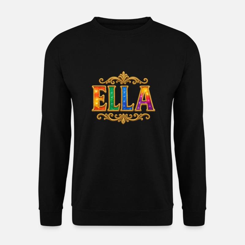 ELLA Glitter Gold Sequins - Unisex Sweatshirt - black