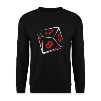 d10 - 2 colors - Unisex Pullover - Schwarz - Vorne - Alina (178cm) & Michal (187cm)