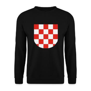 croatia sahovnica SAMO http://WWW.CROATIAN-TEAM.de - Unisex Pullover - Schwarz - Vorne - Alina (178cm) & Michal (187cm)