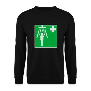 Clean Hospital Shower - Unisex Sweatshirt - black - Front - Alina (178cm) & Michal (187cm)