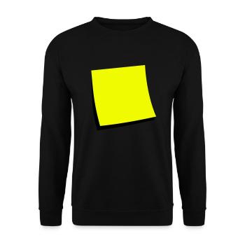 sticky note - add text - Unisex Sweatshirt - black - Front - Alina (178cm) & Michal (187cm)