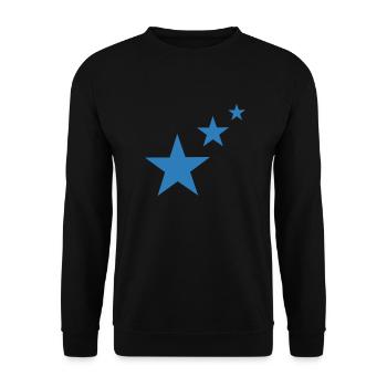 Star, stars - Unisex Sweatshirt - black - Front - Alina (178cm) & Michal (187cm)