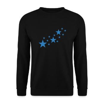 Star, stars - Unisex Sweatshirt - black - Front - Alina (178cm) & Michal (187cm)