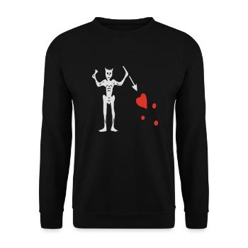 Blackbeard - Unisex Sweatshirt - black - Front - Alina (178cm) & Michal (187cm)