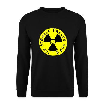 03_ausstrahlung - Unisex Pullover - Schwarz - Vorne - Alina (178cm) & Michal (187cm)