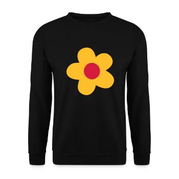flower - Unisex Sweatshirt - black - Front - Alina (178cm) & Michal (187cm)