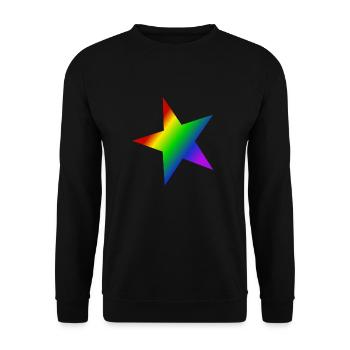 Happy Pride Month Gay Pride LGBTQI+ start - Sweat-shirt Unisexe - noir - Devant - Alina (178cm) & Michal (187cm)