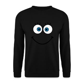 gesicht - Unisex Sweatshirt - black - Front - Alina (178cm) & Michal (187cm)