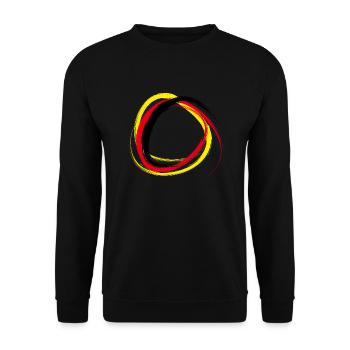 srg02 schwarz rot gold - Unisex Pullover - Schwarz - Vorne - Alina (178cm) & Michal (187cm)
