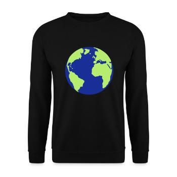 Erde, Welt, Erdkugel - Unisex Pullover - Schwarz - Vorne - Alina (178cm) & Michal (187cm)