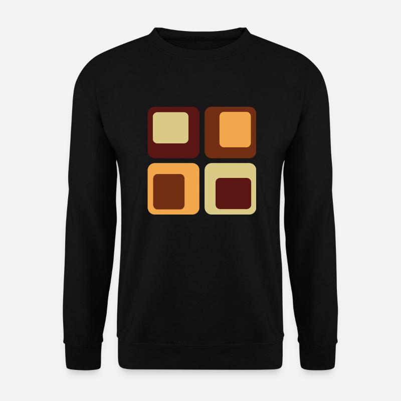 70er quadrate II muster - Unisex Pullover - Schwarz
