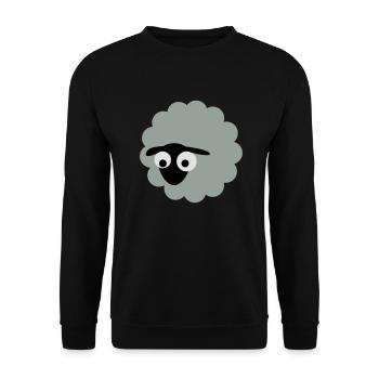 schaf - Unisex Pullover - Schwarz - Vorne - Alina (178cm) & Michal (187cm)