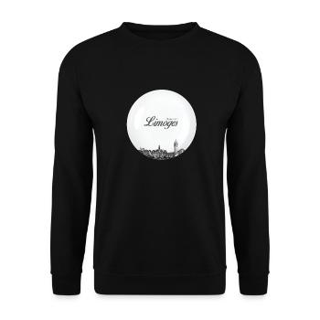 porcelaine de Limoges - Sweat-shirt Unisexe - noir - Devant - Alina (178cm) & Michal (187cm)