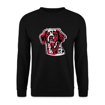 Brittany Spaniel - Unisex Sweatshirt - black - Front - Alina (178cm) & Michal (187cm)