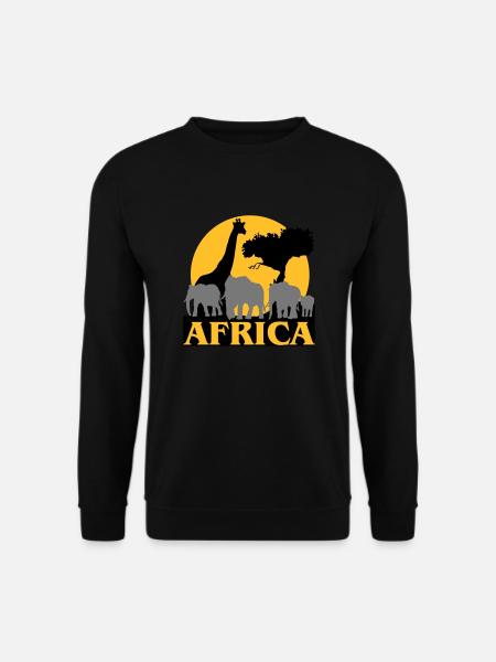 Afrique - Coucher de soleil dans la savane - Sweat-shirt Unisexe - noir