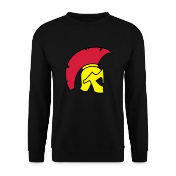 Spartan Helmet - Unisex Sweatshirt - black - Front - Alina (178cm) & Michal (187cm)