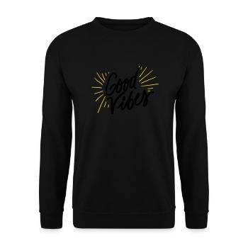 good vibes - Sweat-shirt Unisexe - noir - Devant - Alina (178cm) & Michal (187cm)