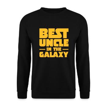 Best Uncle In The Galaxy - Unisex Sweatshirt - black - Front - Alina (178cm) & Michal (187cm)