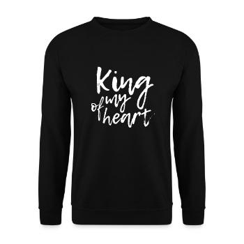 King of My Heart - Unisex Sweatshirt - black - Front - Alina (178cm) & Michal (187cm)