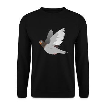 Taube - Unisex Pullover - Schwarz - Vorne - Alina (178cm) & Michal (187cm)