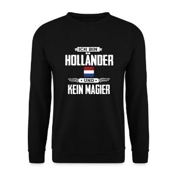 Ich bin Holländer - Unisex Pullover - Schwarz - Vorne - Alina (178cm) & Michal (187cm)