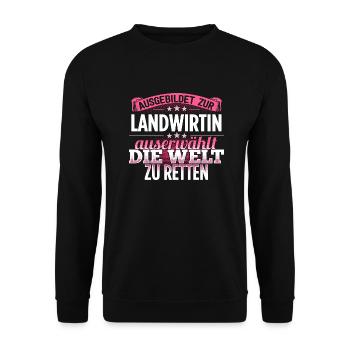 LANDWIRTIN - Die Auserwählte - Unisex Pullover - Schwarz - Vorne - Alina (178cm) & Michal (187cm)