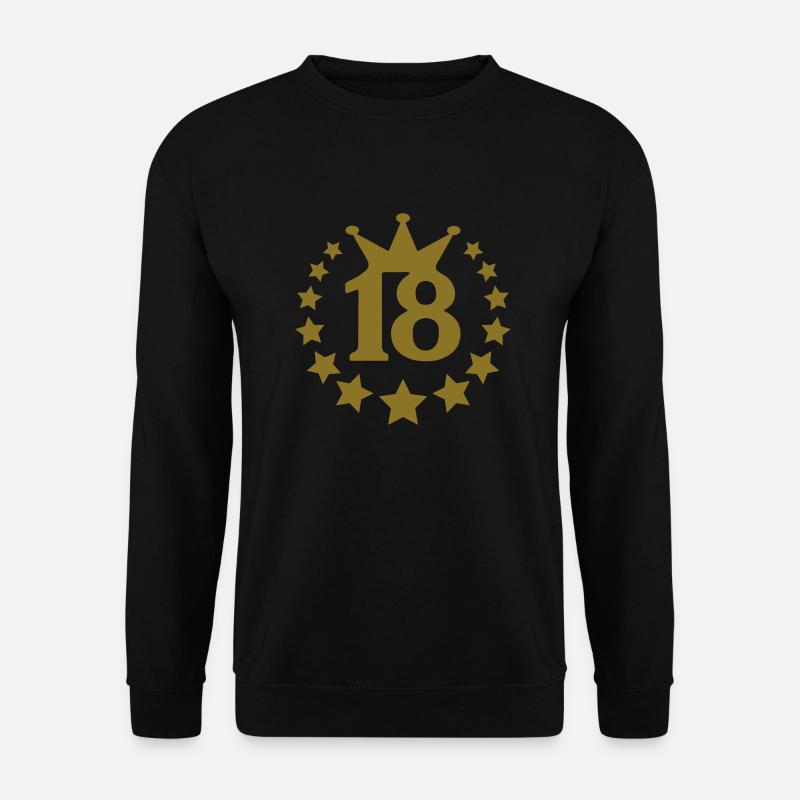 18 real Stern krone - Unisex Pullover - Schwarz