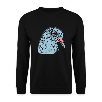 pigeonnot - Unisex Sweatshirt - black - Front - Alina (178cm) & Michal (187cm)