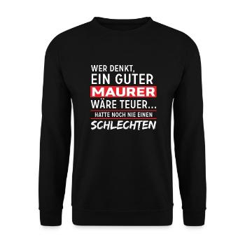 Maurer - Unisex Pullover - Schwarz - Vorne - Alina (178cm) & Michal (187cm)