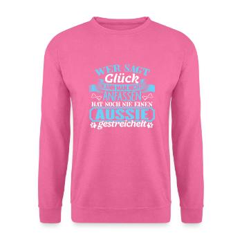 AUSSIE - Glück zum anfassen - Unisex Pullover - Pink - Vorne