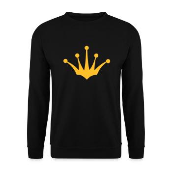 king or queen crown 4 1c - Unisex Sweatshirt - black - Front - Alina (178cm) & Michal (187cm)