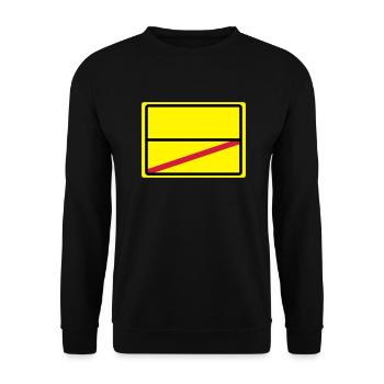 ortsschild blanko - Unisex Pullover - Schwarz - Vorne - Alina (178cm) & Michal (187cm)