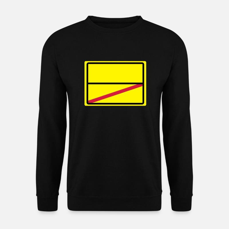 ortsschild blanko - Unisex Pullover - Schwarz