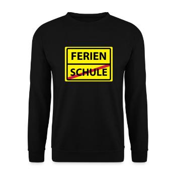 schule ferien - Unisex Pullover - Schwarz - Vorne - Alina (178cm) & Michal (187cm)