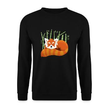 Panda roux - Sweat-shirt Unisexe - noir - Devant - Alina (178cm) & Michal (187cm)