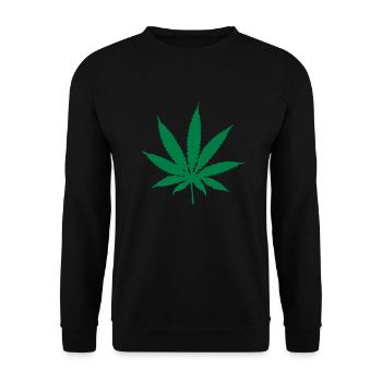 gras_1c - Unisex Sweatshirt - black - Front - Alina (178cm) & Michal (187cm)