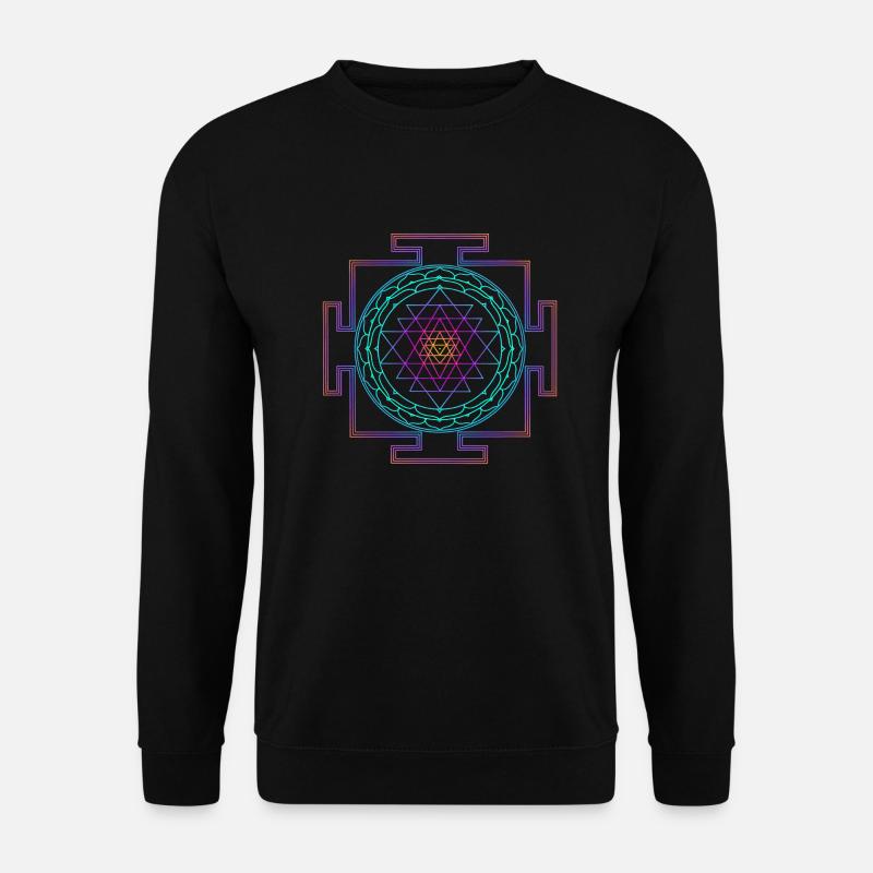 Sri Yantra - filigran - Unisex Pullover - Schwarz