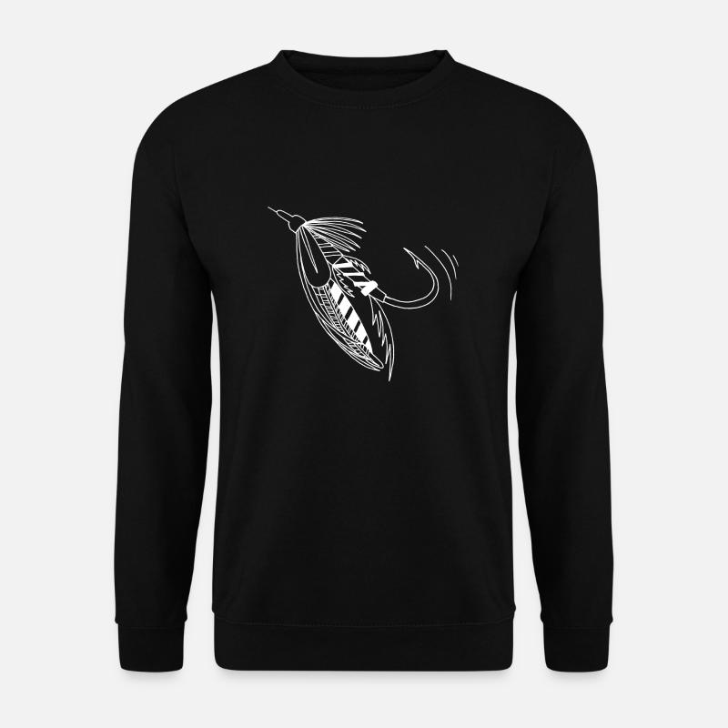 FliegenFischen_weiß - Unisex Pullover - Schwarz