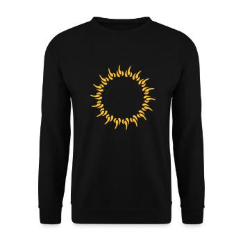 Sonne, Sommer, Frühling - Unisex Pullover - Schwarz - Vorne - Alina (178cm) & Michal (187cm)