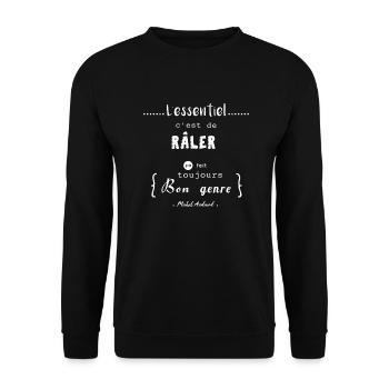 L'essentiel c'est de raler - Sweat-shirt Unisexe - noir - Devant - Alina (178cm) & Michal (187cm)