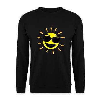 sun_shine_cool_f3 - Unisex Sweatshirt - black - Front - Alina (178cm) & Michal (187cm)