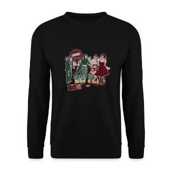 vintage - Bellavita 03 - Unisex Pullover - Schwarz - Vorne - Alina (178cm) & Michal (187cm)