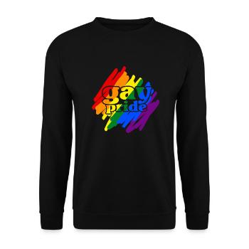 Gay__N006 - Unisex Pullover - Schwarz - Vorne - Alina (178cm) & Michal (187cm)