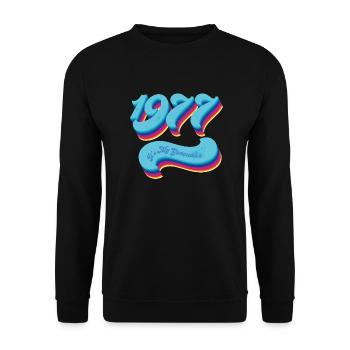 C'est ma génération (édition 1977) - Sweat-shirt Unisexe - noir - Devant - Alina (178cm) & Michal (187cm)
