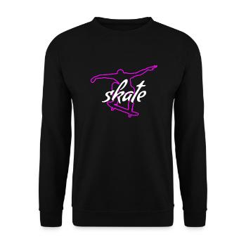Skater - Unisex Sweatshirt - black - Front - Alina (178cm) & Michal (187cm)