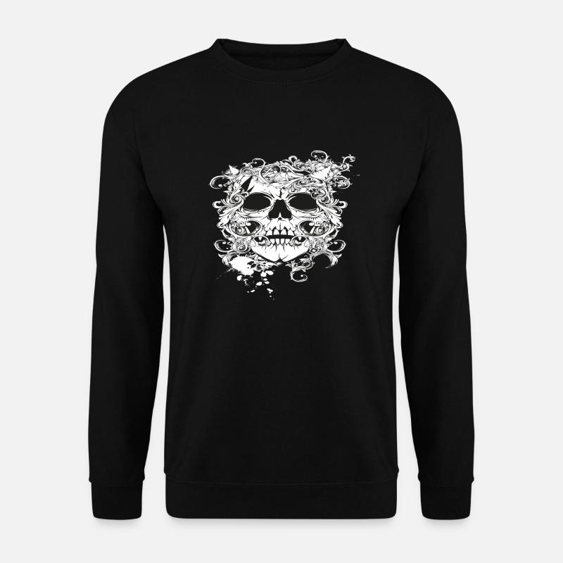 skull whait - Sweat-shirt Unisexe - noir